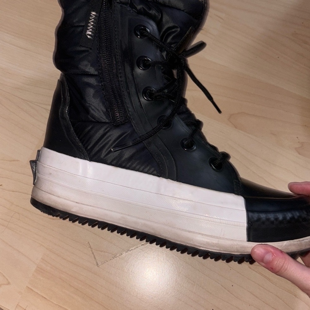 Converse Black and White Platform Boots - Picture 2 of 7